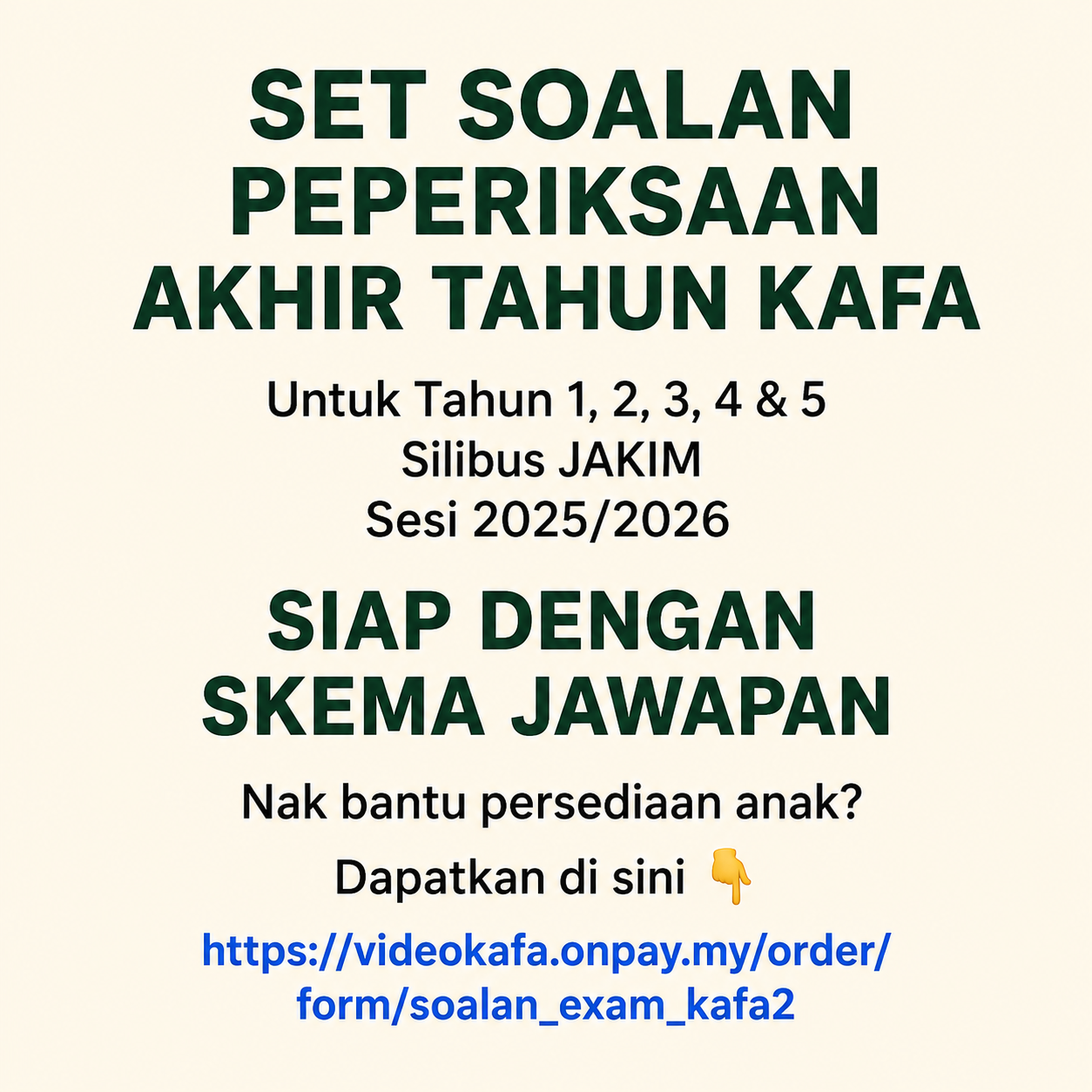 Video Silibus KAFA Facebook ad: SET SOALAN AKHIR TAHUN KAFA
