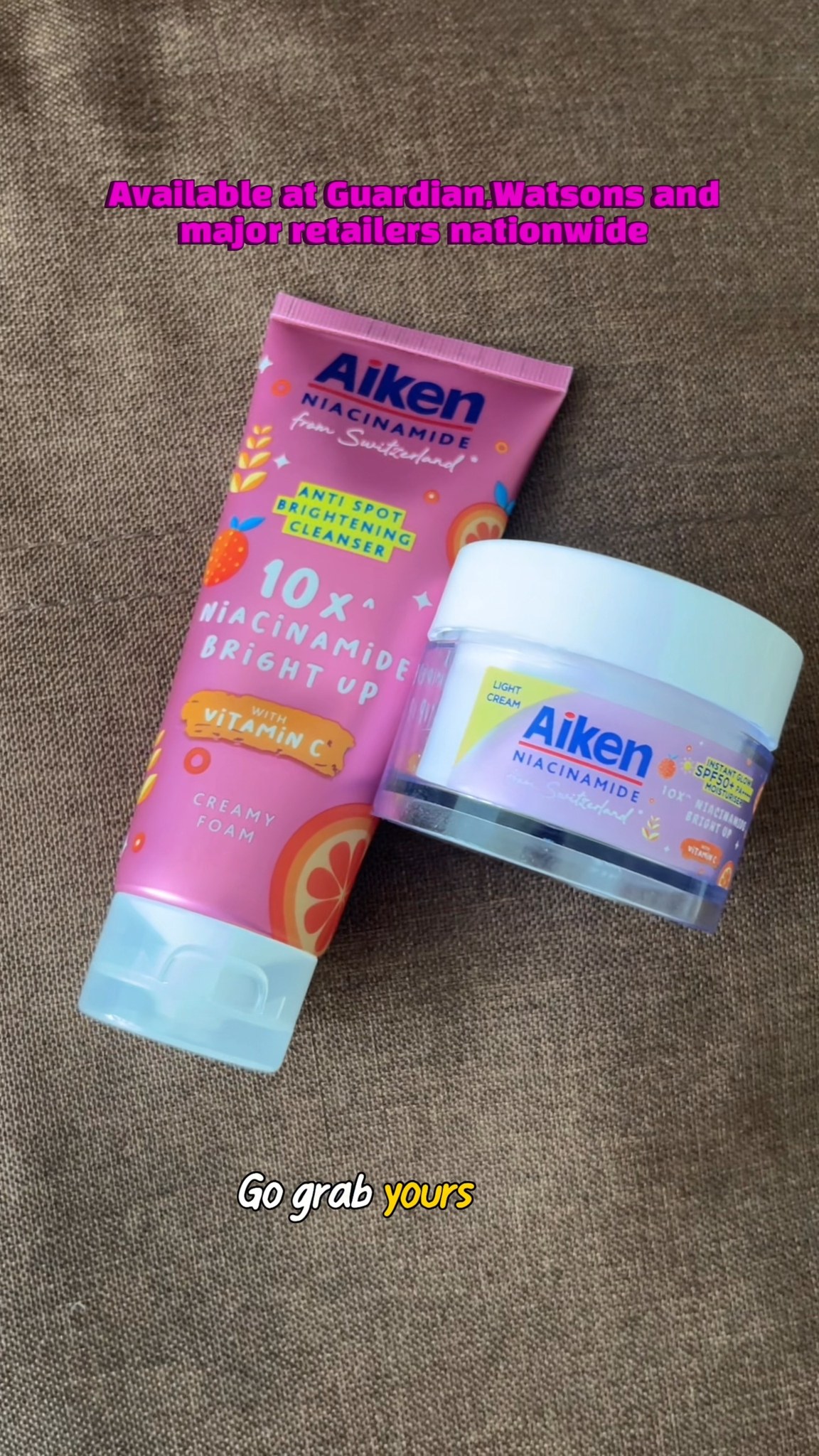 Aiken Malaysia Facebook ad: The brightening skincare routine has been missing