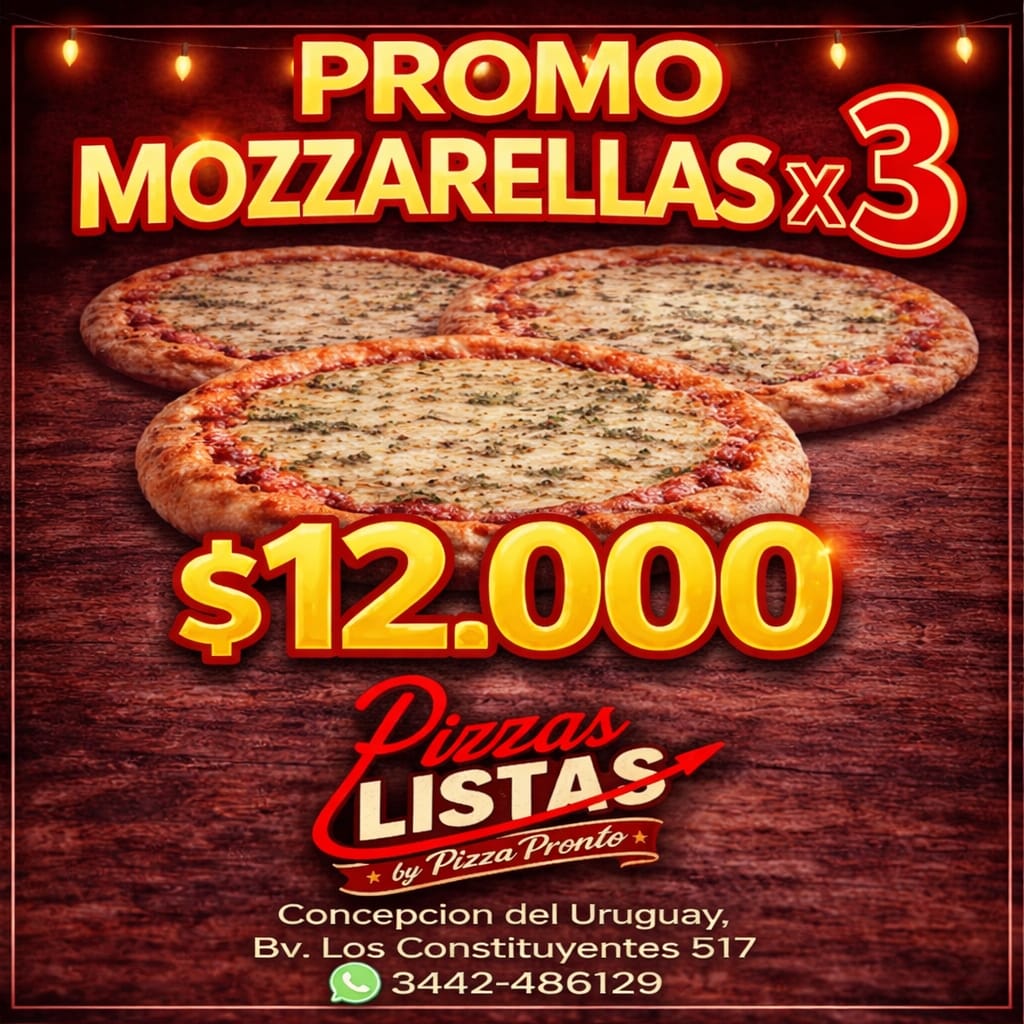 Pizza Pronto Vip Facebook ad: PIZZAS LISTAS P/HORNEAR.