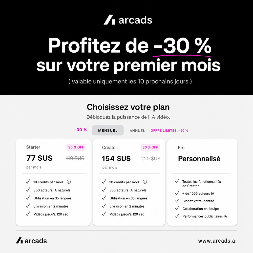 Arcads AI - Newsletter Facebook ad