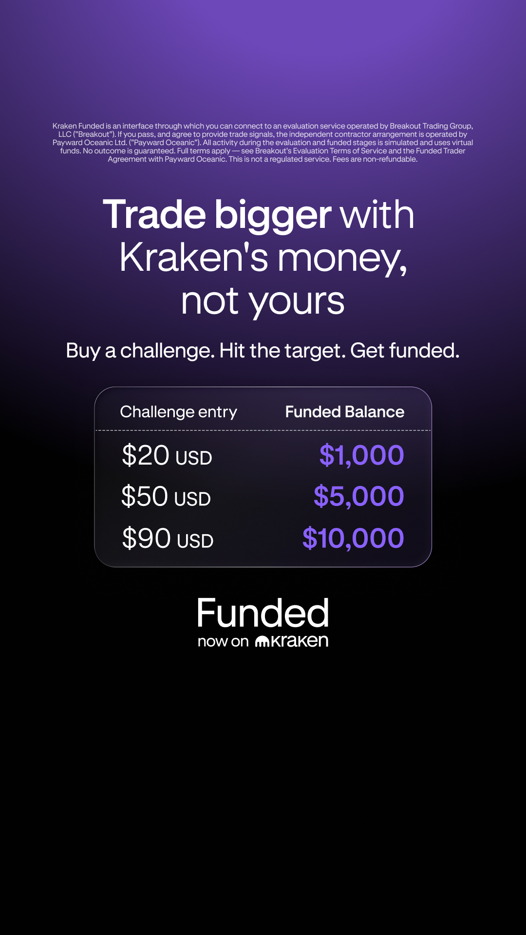 Kraken Digital Asset Exchange Facebook ad
