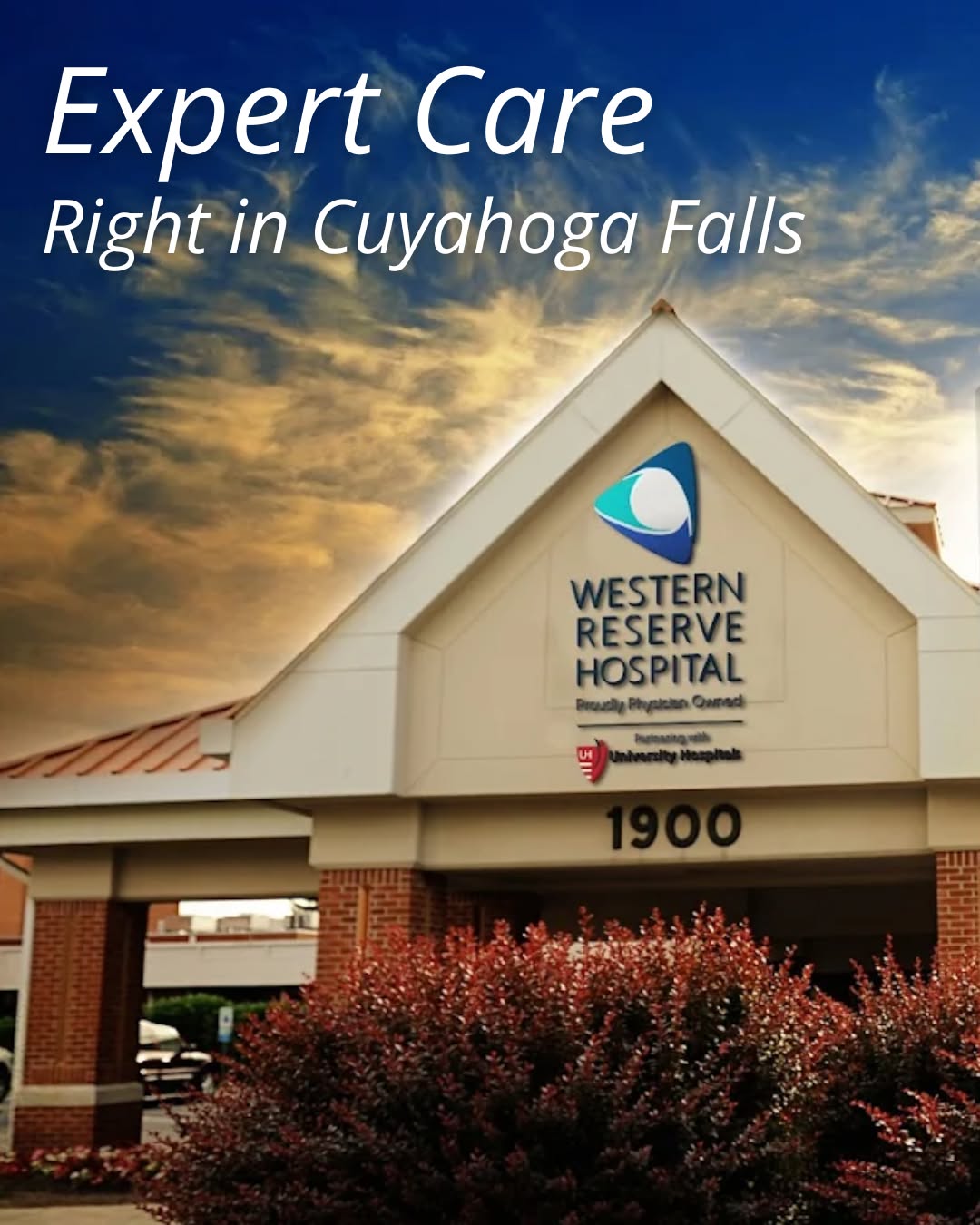 Western Reserve Hospital Facebook ad: Google’s Highest Rated Patient Experience.