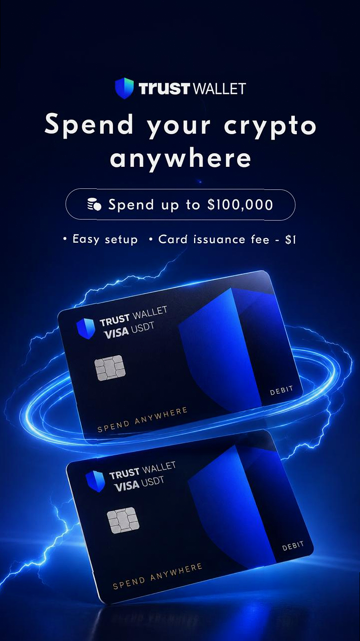 Trust wallet+ Facebook ad: Crypto Cards