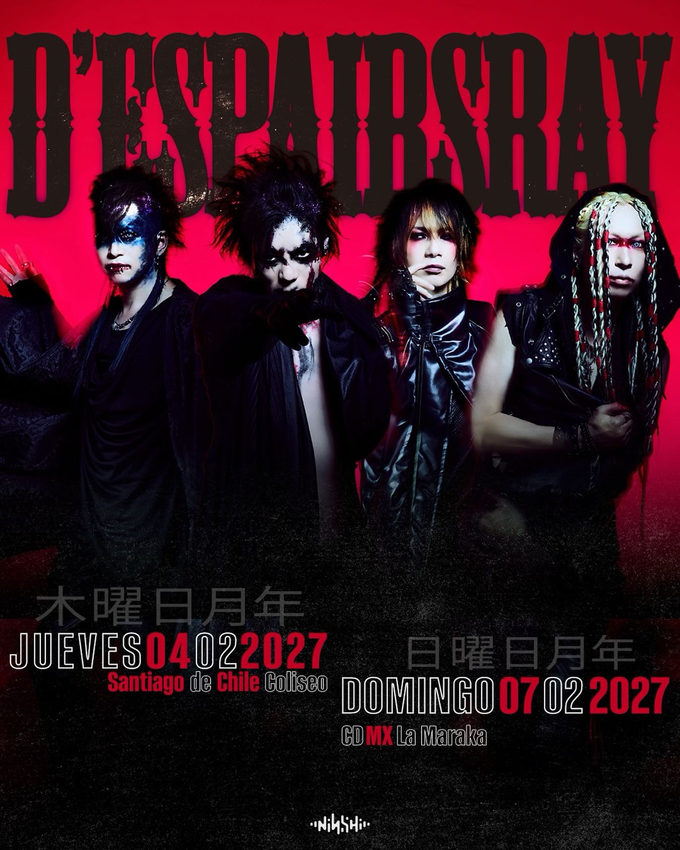 Ninshi Entertainment Facebook ad: D’ESPAIRS RAY LLEGA POR PRIMERA VEZ A LATAM