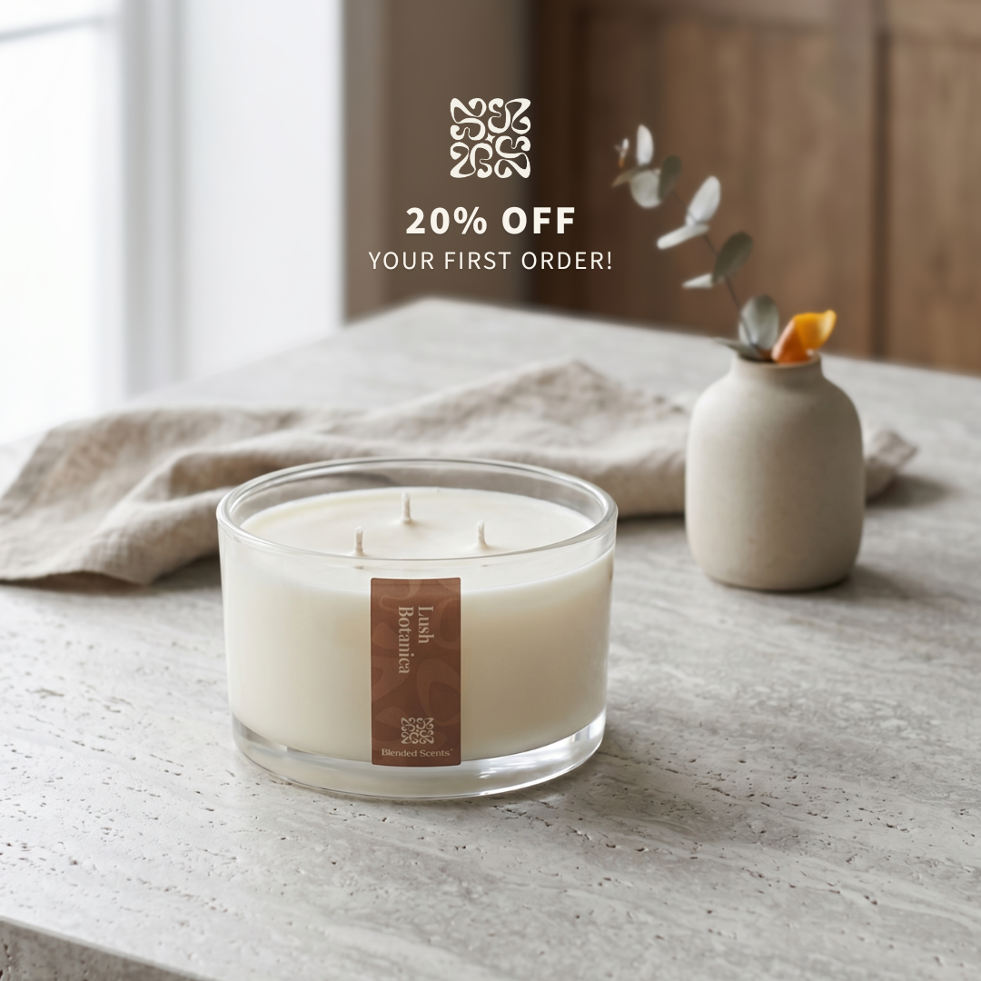 Blended Scents Facebook ad: Handmade candles, reed diffusers, room sprays, wax melts…