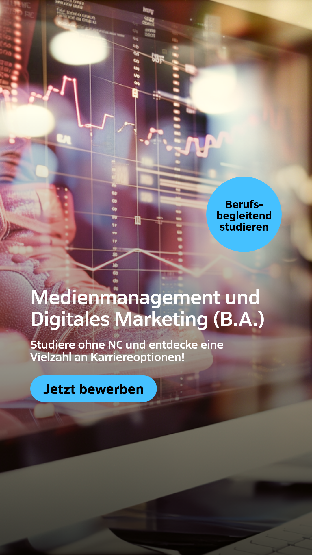 Hochschule Fresenius Facebook ad: Berufsbegleitend studieren