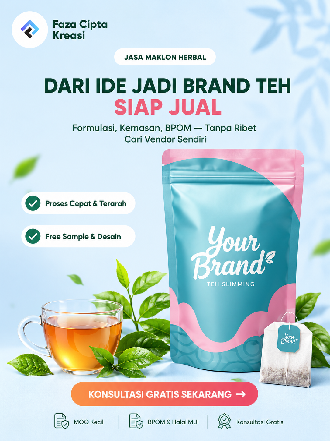 Faza Cipta Kreasi - Jasa Maklon Herbal Facebook ad: Konsultasi gratis sekarang!