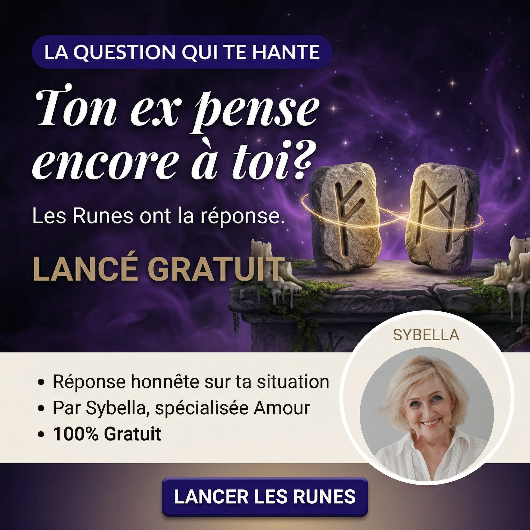 Esotelite Facebook ad: LANCEZ LES RUNES