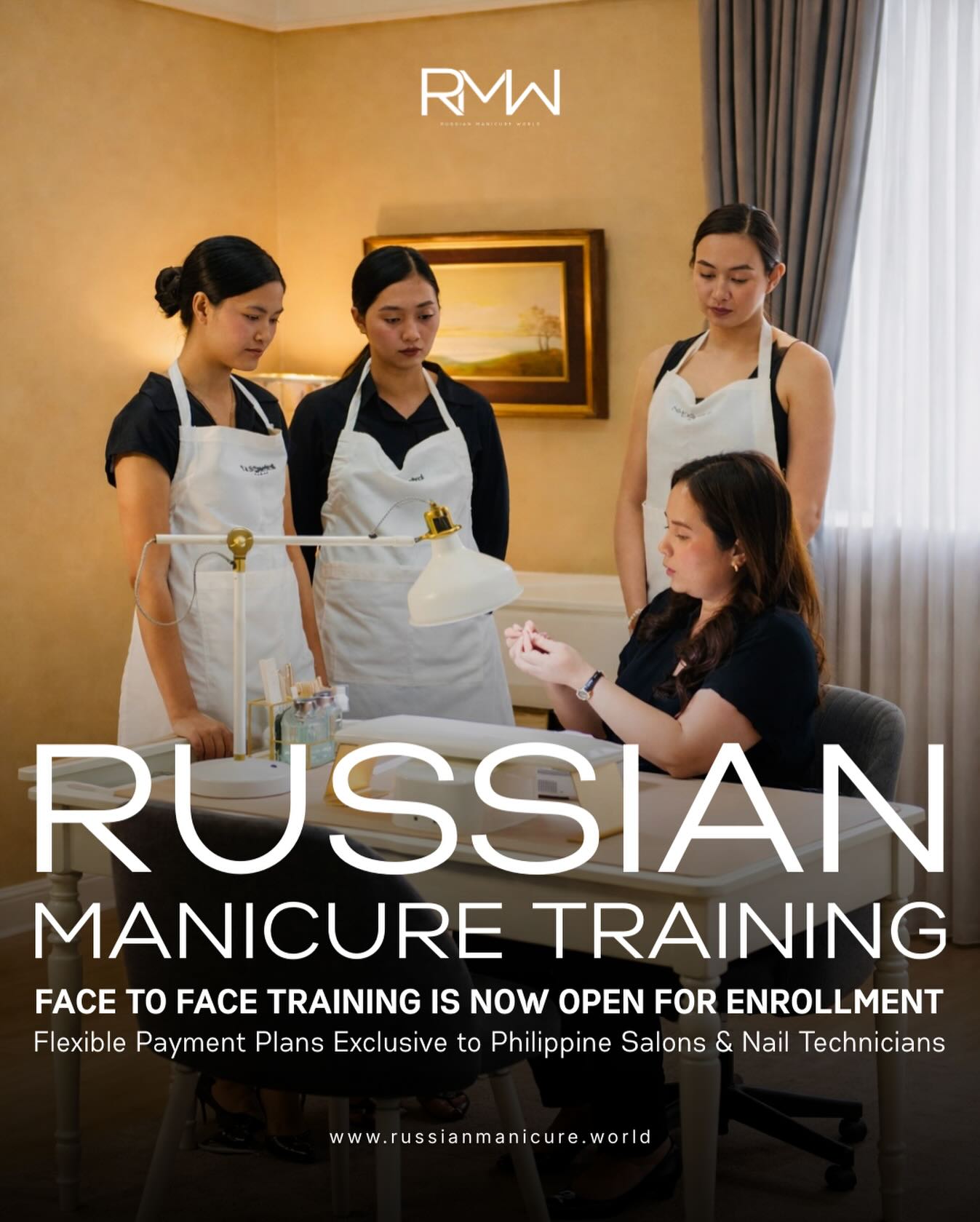 Russian Manicure World Facebook ad: Face-to-face Russian manicure training is finally open at…