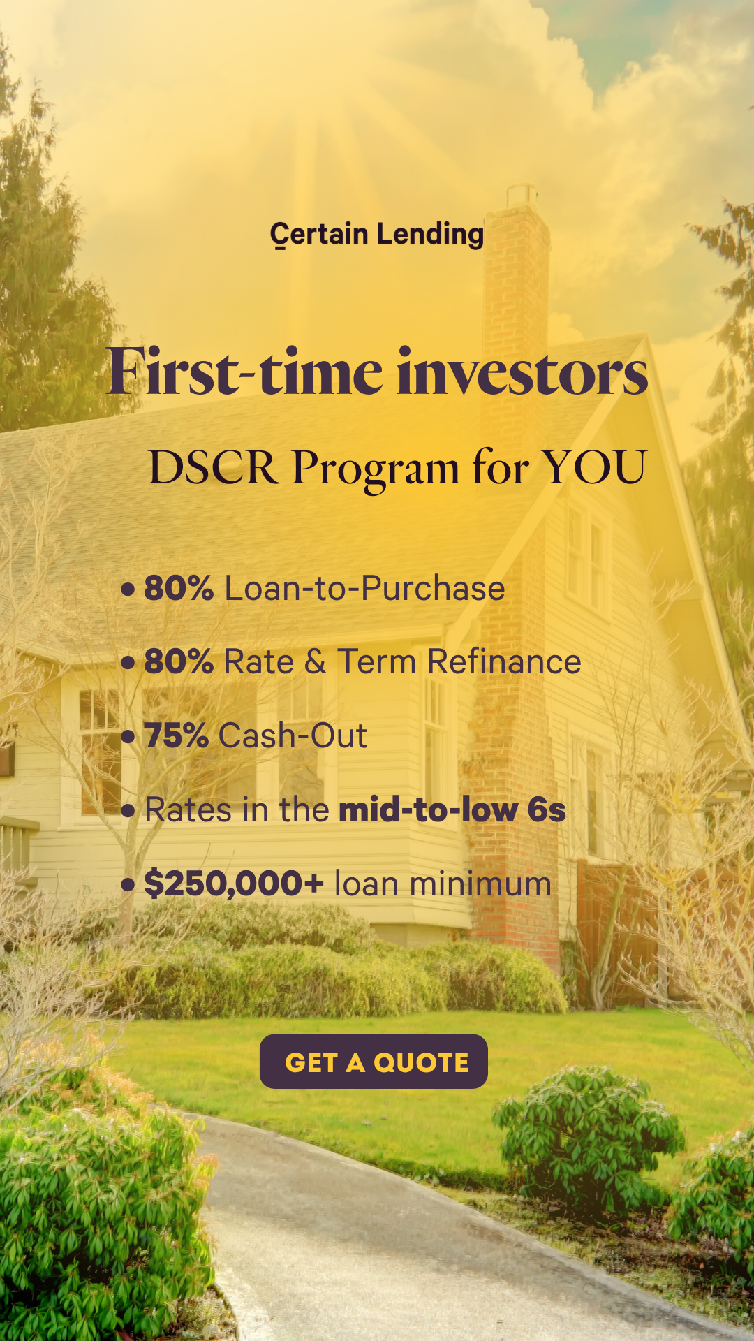 Certain Lending Facebook ad from May 25, 2026