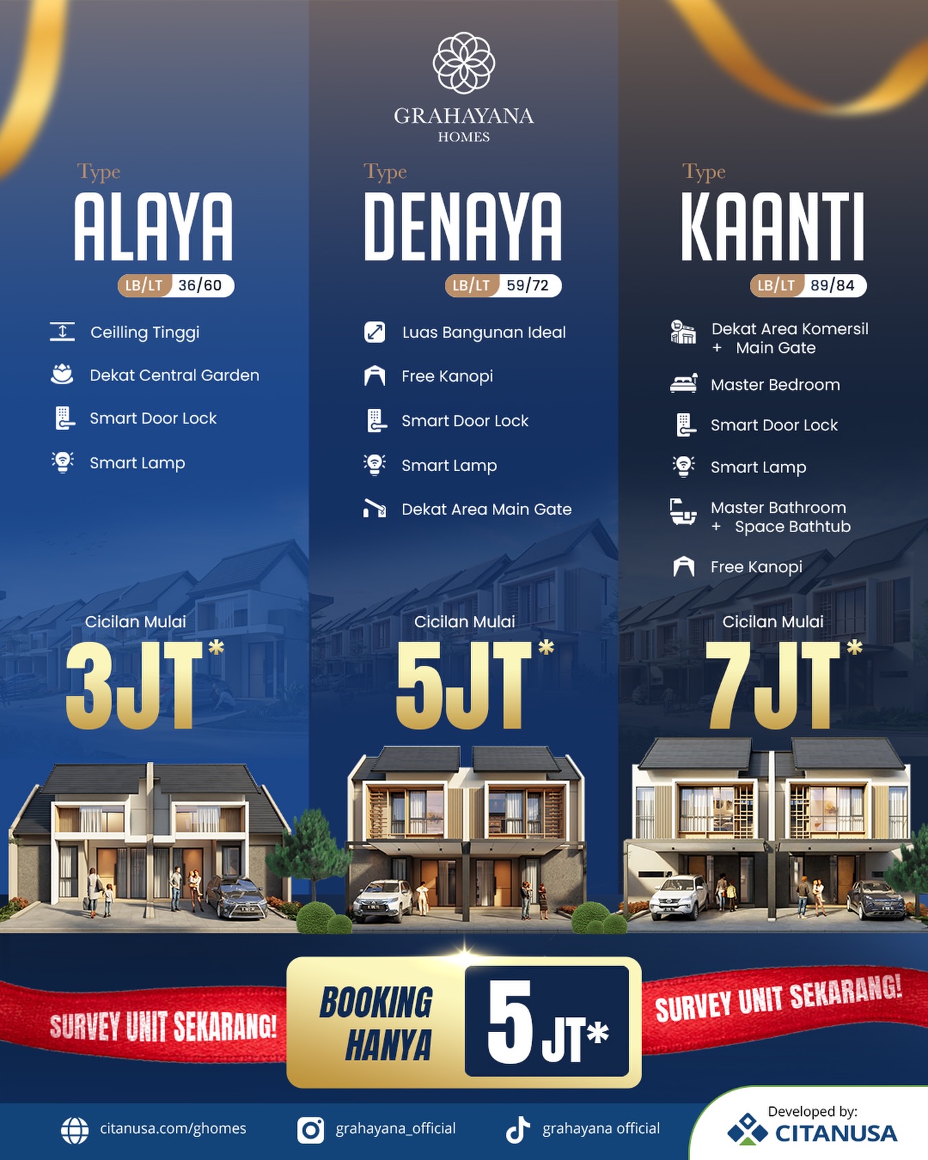 Grahayana Homes Facebook ad: Siap lihat rumah yang lagi rame diburu orang…