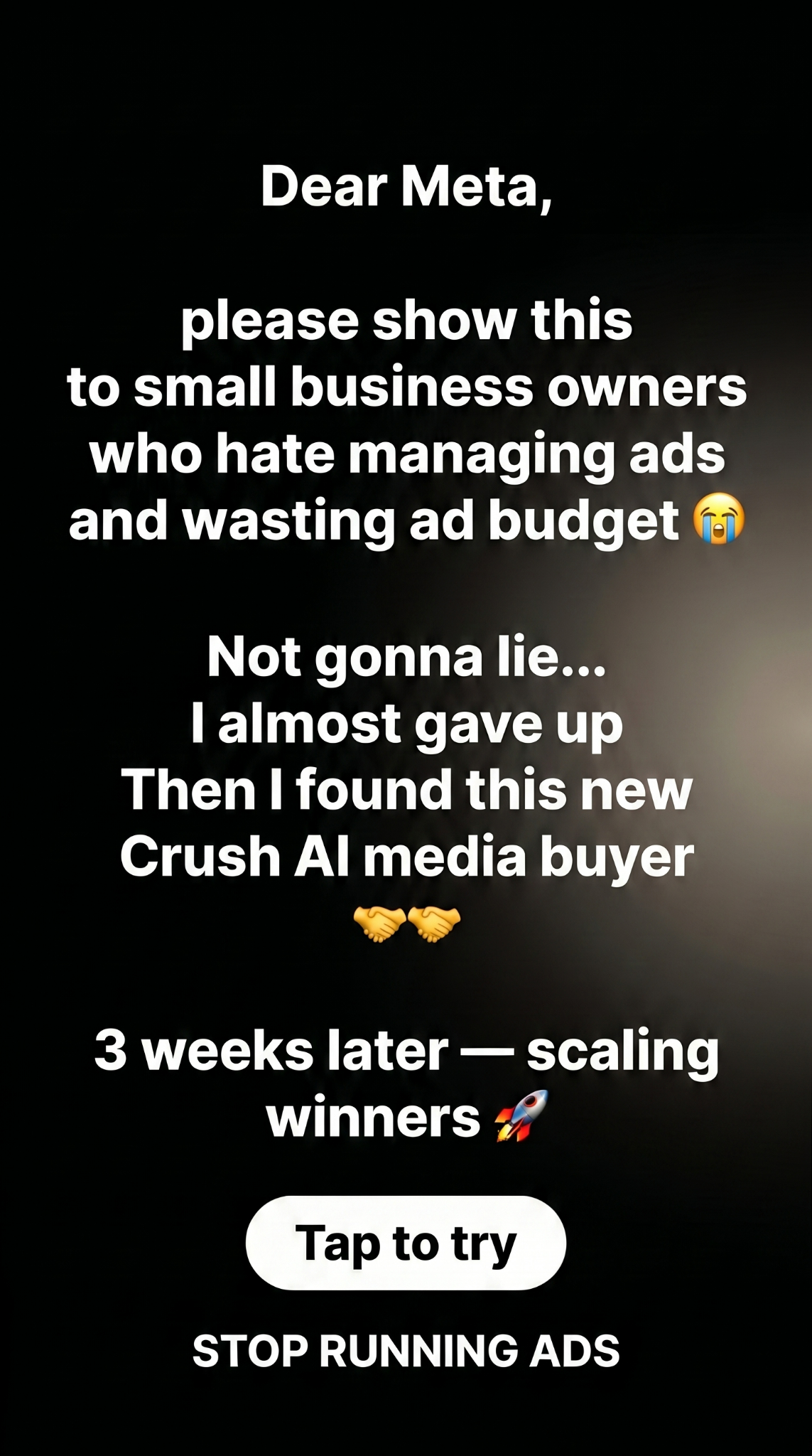 trycrush.ai Facebook ad
