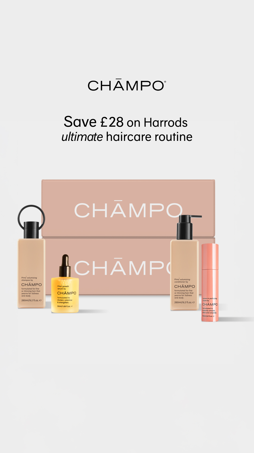 Chāmpo Haircare Facebook ad
