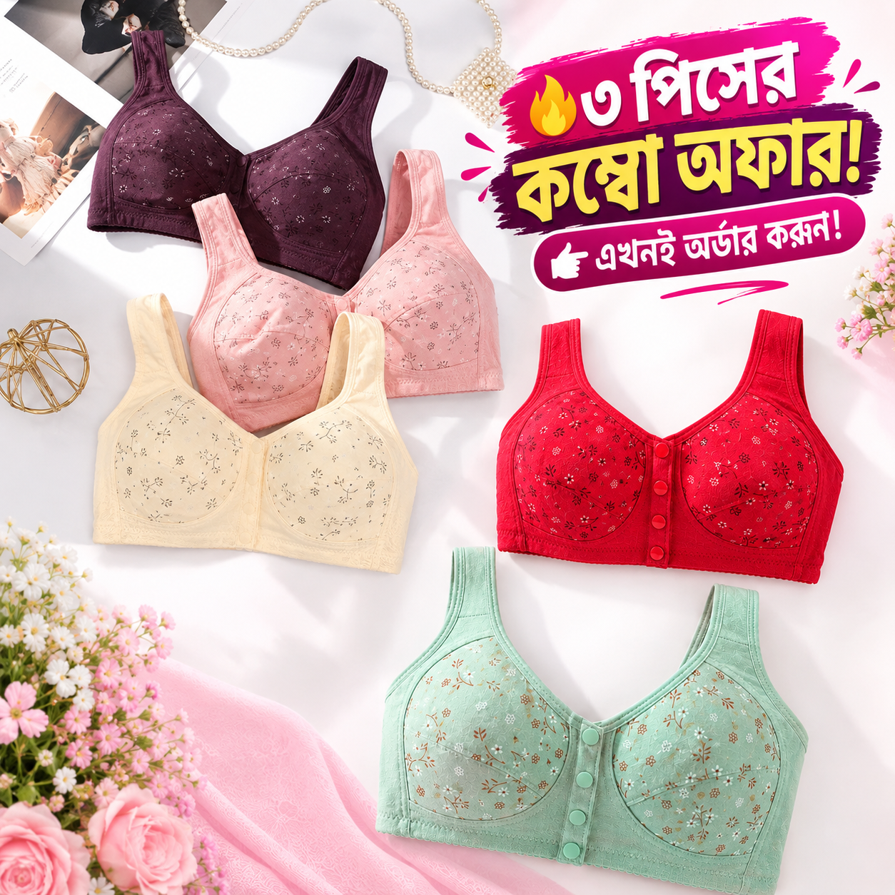 Feeha Facebook ad: ৩ পিস কম্বো নিন, ডেলিভারি চার্জ সেভ করুন!