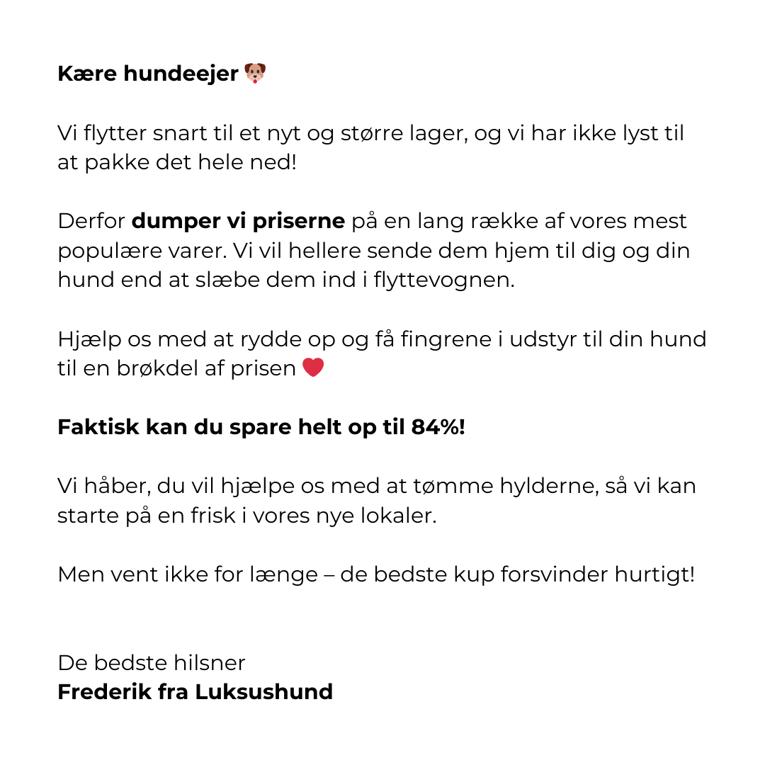 Luksushund Facebook ad from Mar 6, 2026
