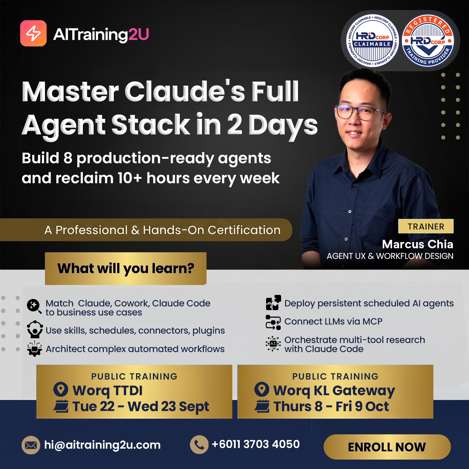 AITraining2U Facebook ad: Claude AI Advanced Program That Replaces Entire Workflows