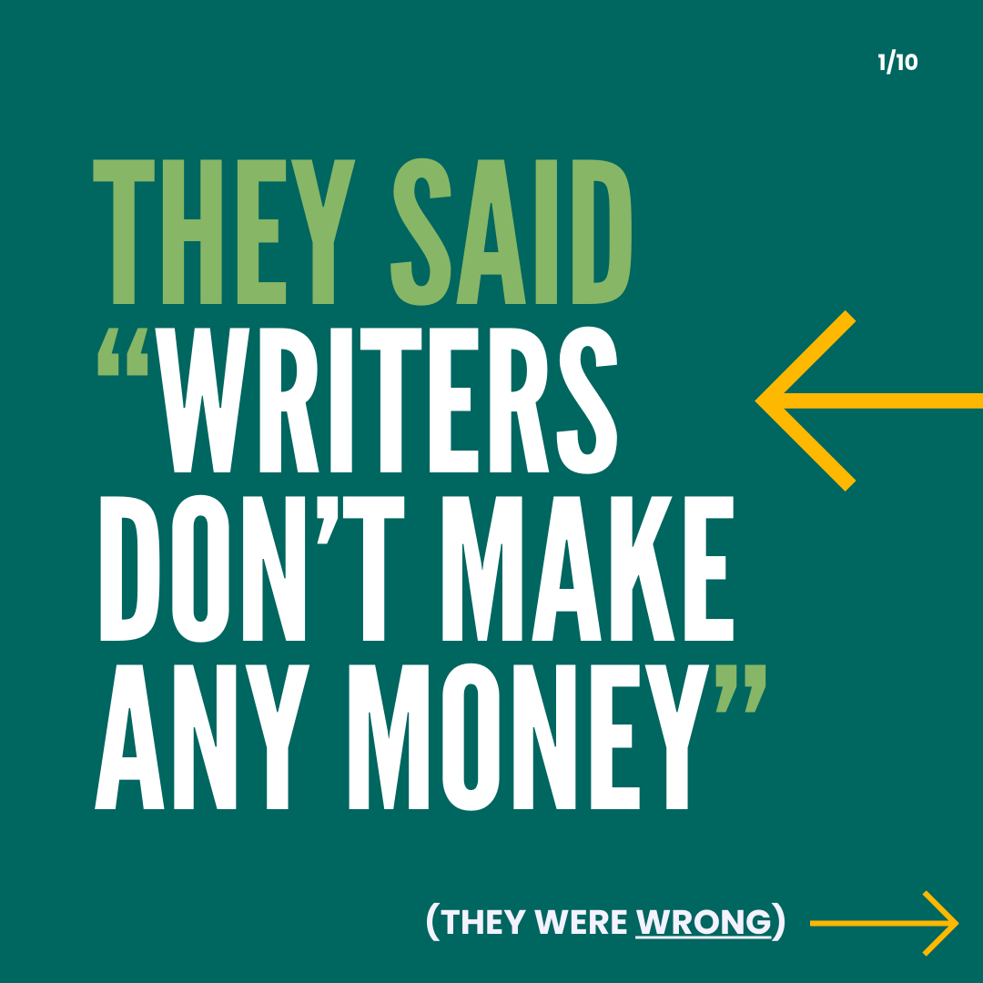 Filthy Rich Writer Facebook ad