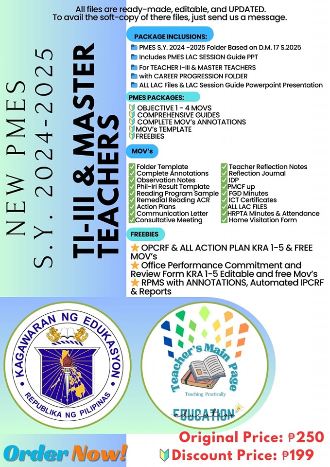 Teachers Main Page Facebook ad: NEW PMES PACKAGE 2025
