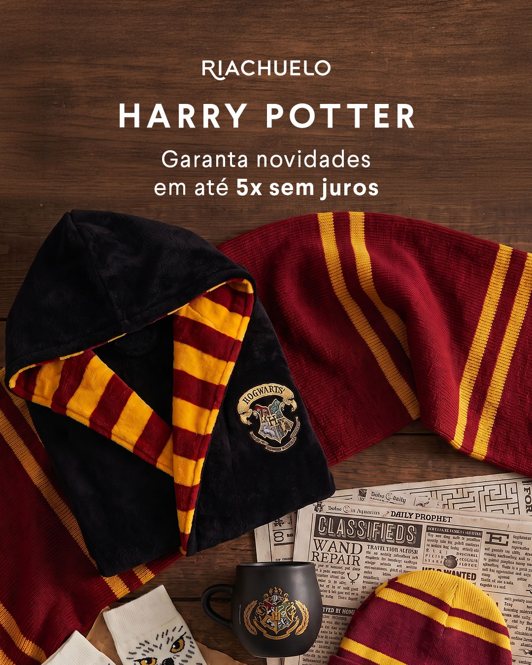 Riachuelo Facebook ad: Harry Potter é na Riachuelo