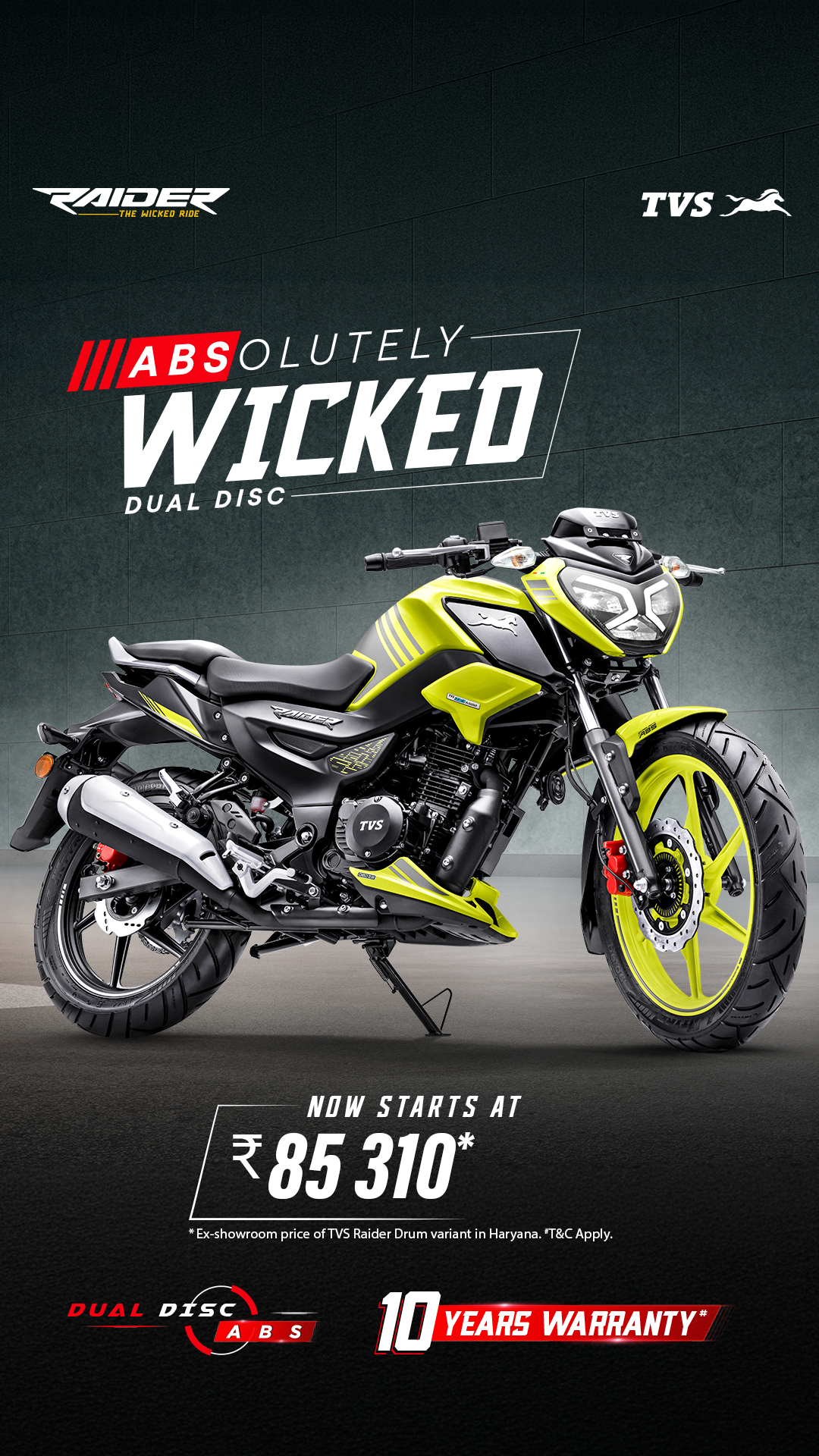 TVS Raider Facebook ad