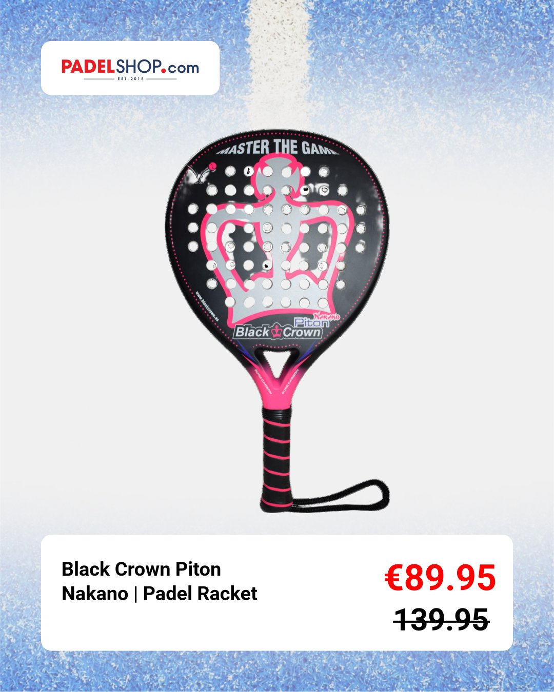 PadelShop.com Facebook ad: Dé padelspecialist met de scherpste prijzen.