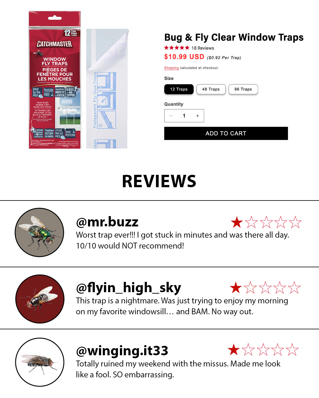 Catchmaster Facebook ad: Stop Bugs In Their Tracks
