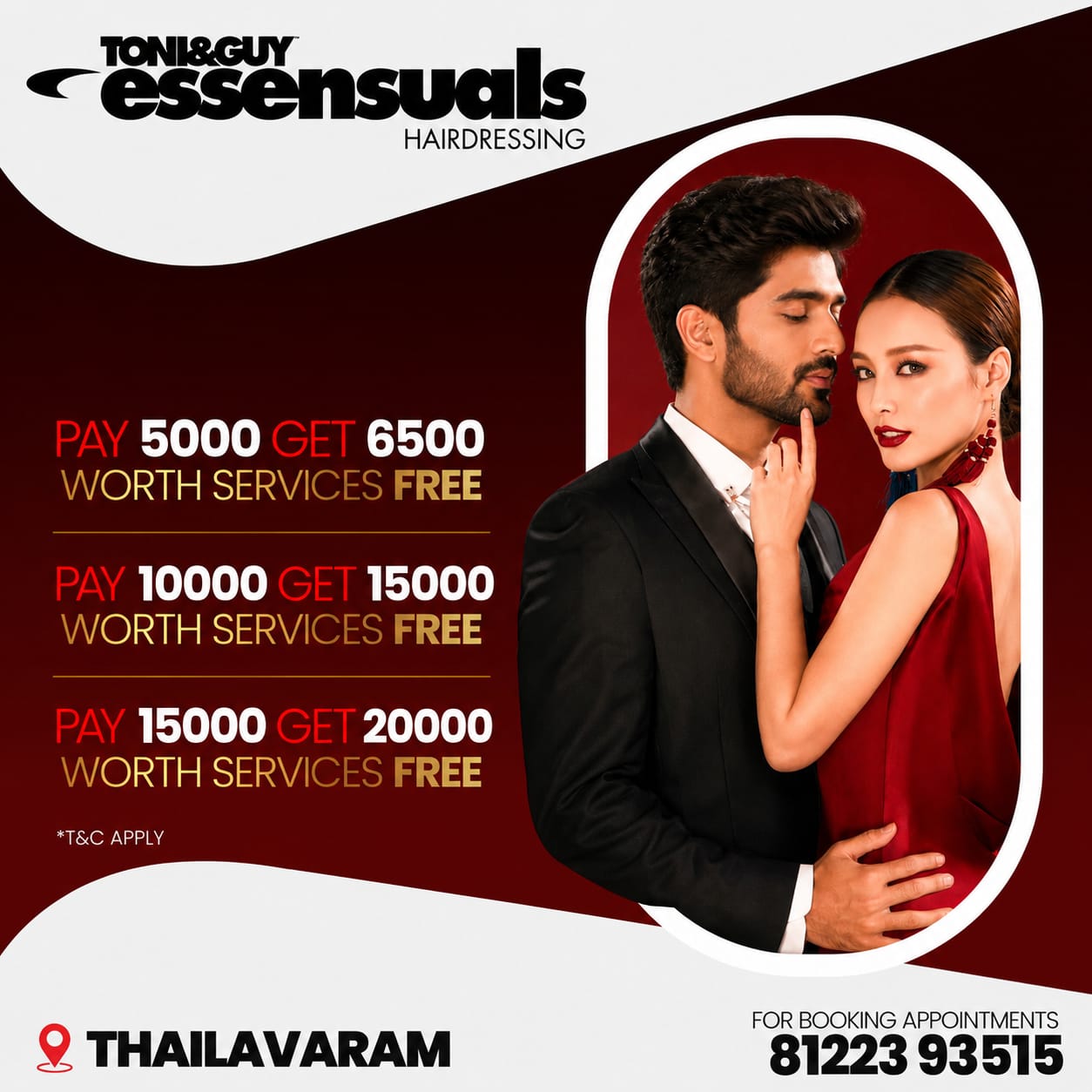 Essensuals by toni&Guy Hairdressing, Thailavaram Facebook ad