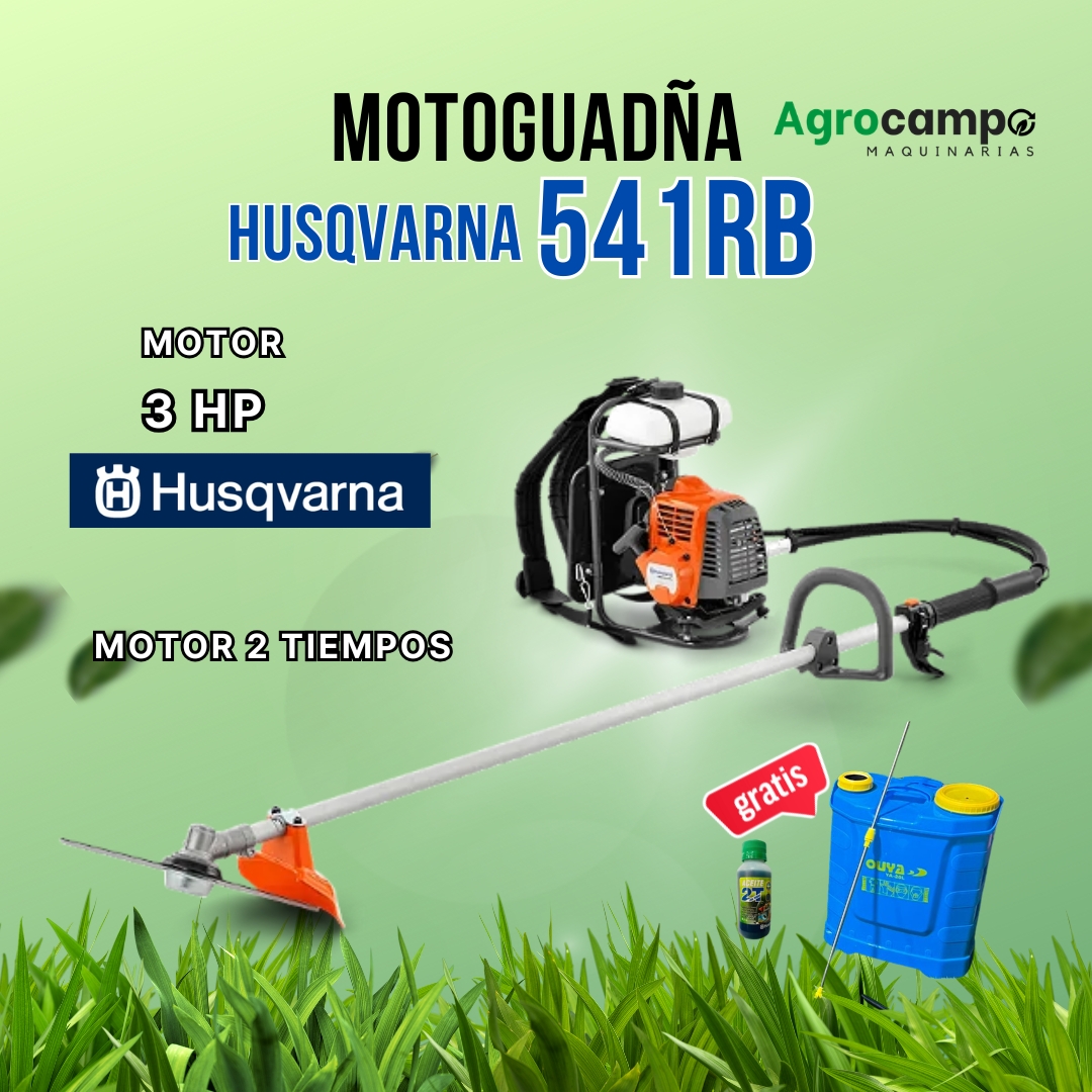 Maquinarias AgroCampo Facebook ad: ¡HUSQVARNA 541RB + FUMIGADORA GRATIS!