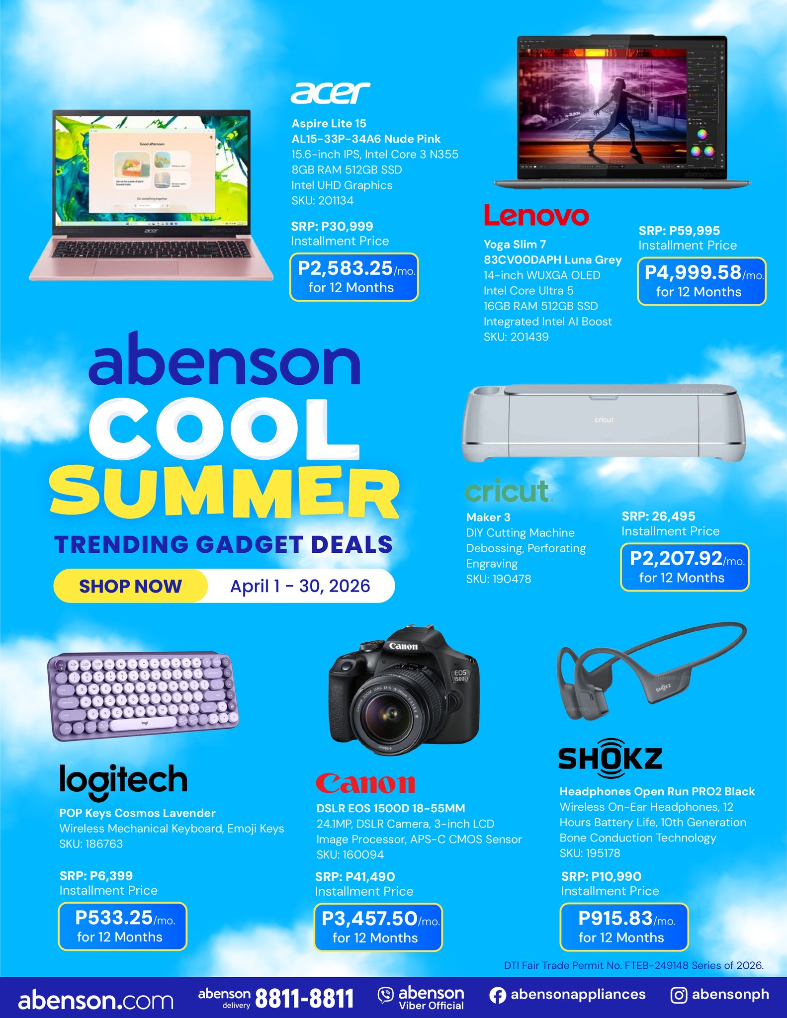 Abenson Facebook ad