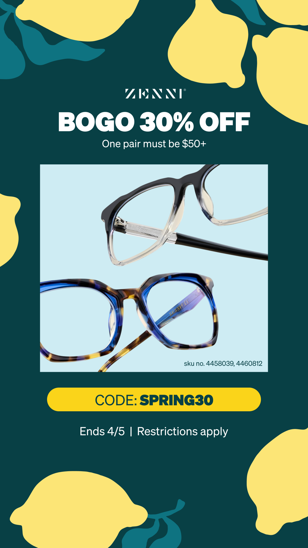 Zenni Optical Facebook ad