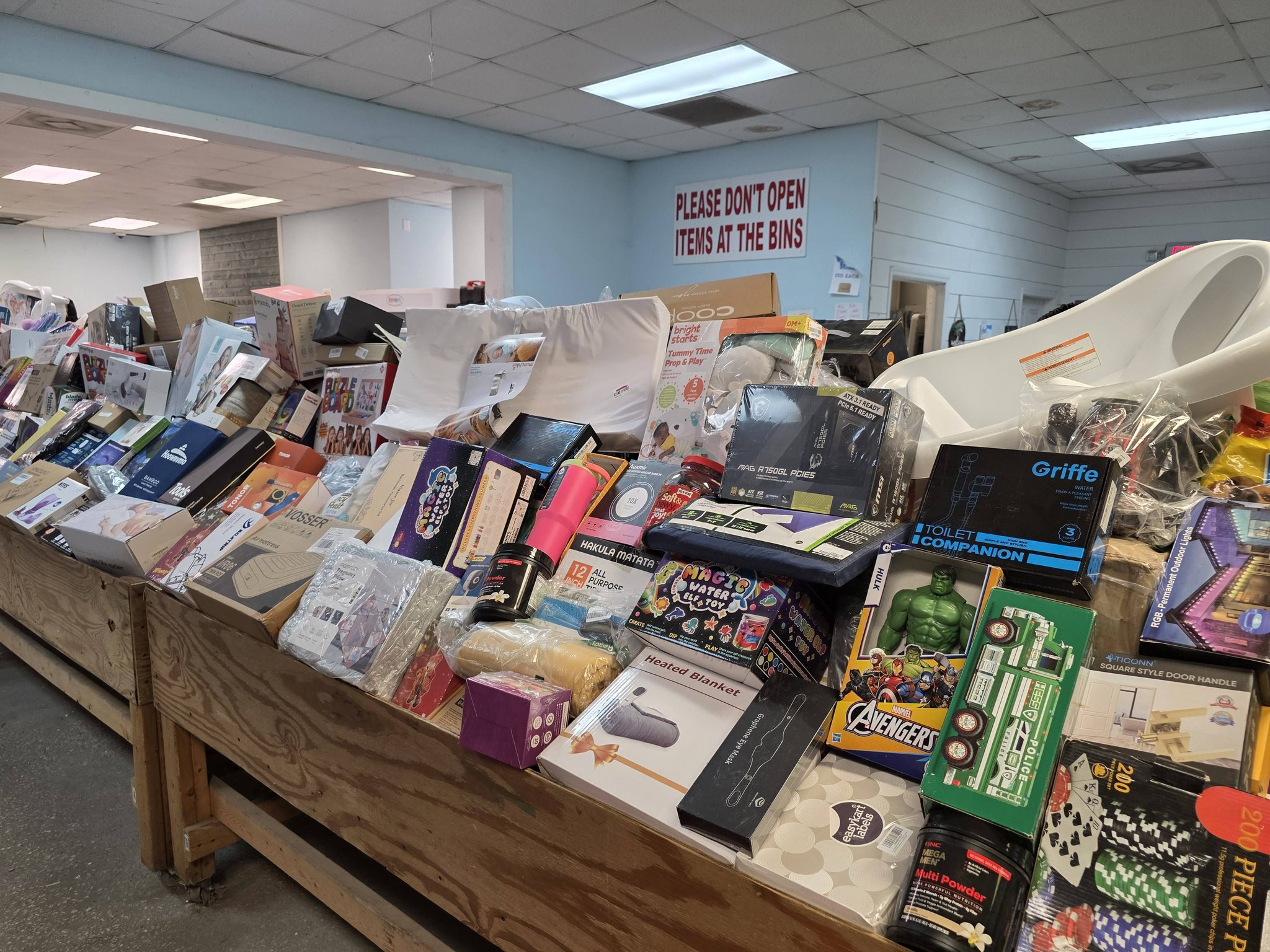 Liquidation Station Facebook ad: * Big Savings Await at Liquidation Station