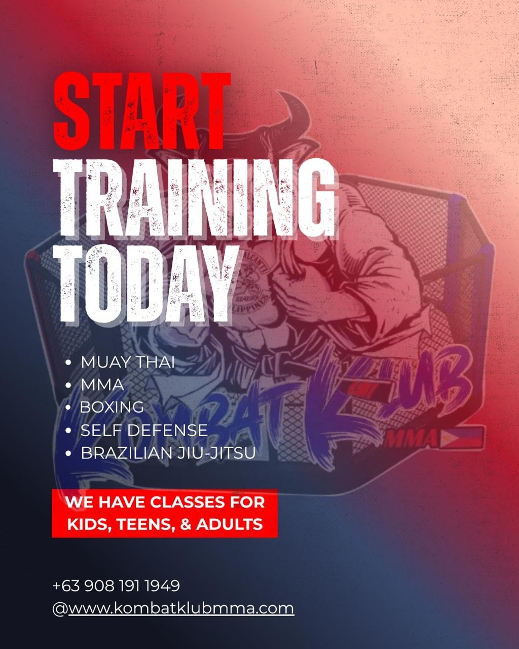 Kombat Klub Mixed Martial Arts Philippines Facebook ad