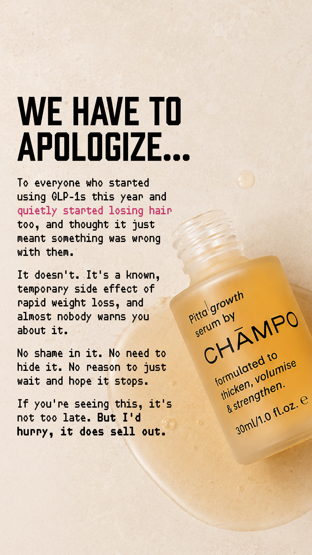 Chāmpo Haircare Facebook ad