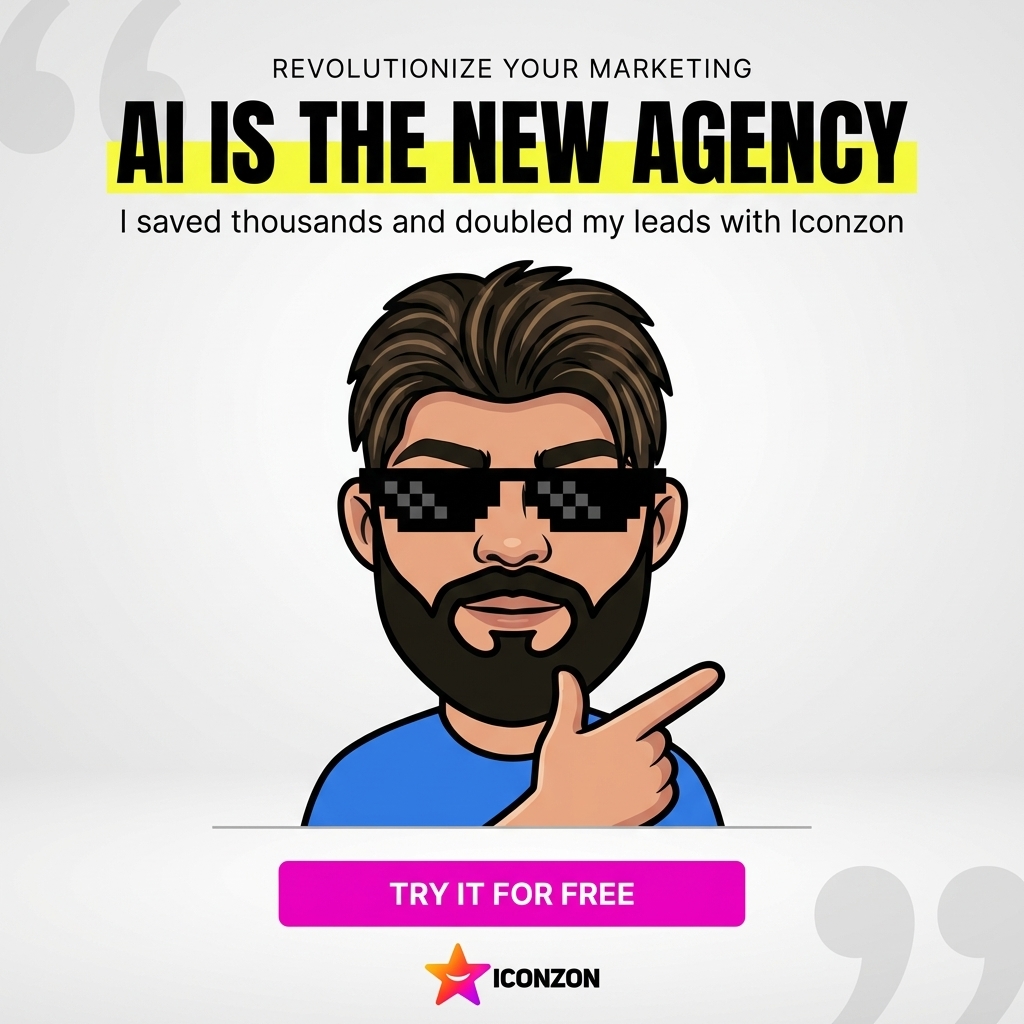 Iconzon.com Facebook ad: Stop wasting your ad budget