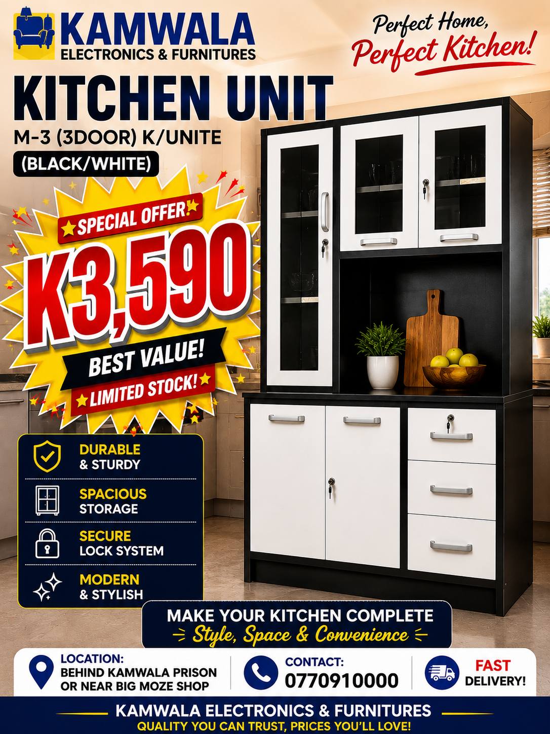 Kamwala Electronics & Furniture's Facebook ad: Start your path to growth with a visit…