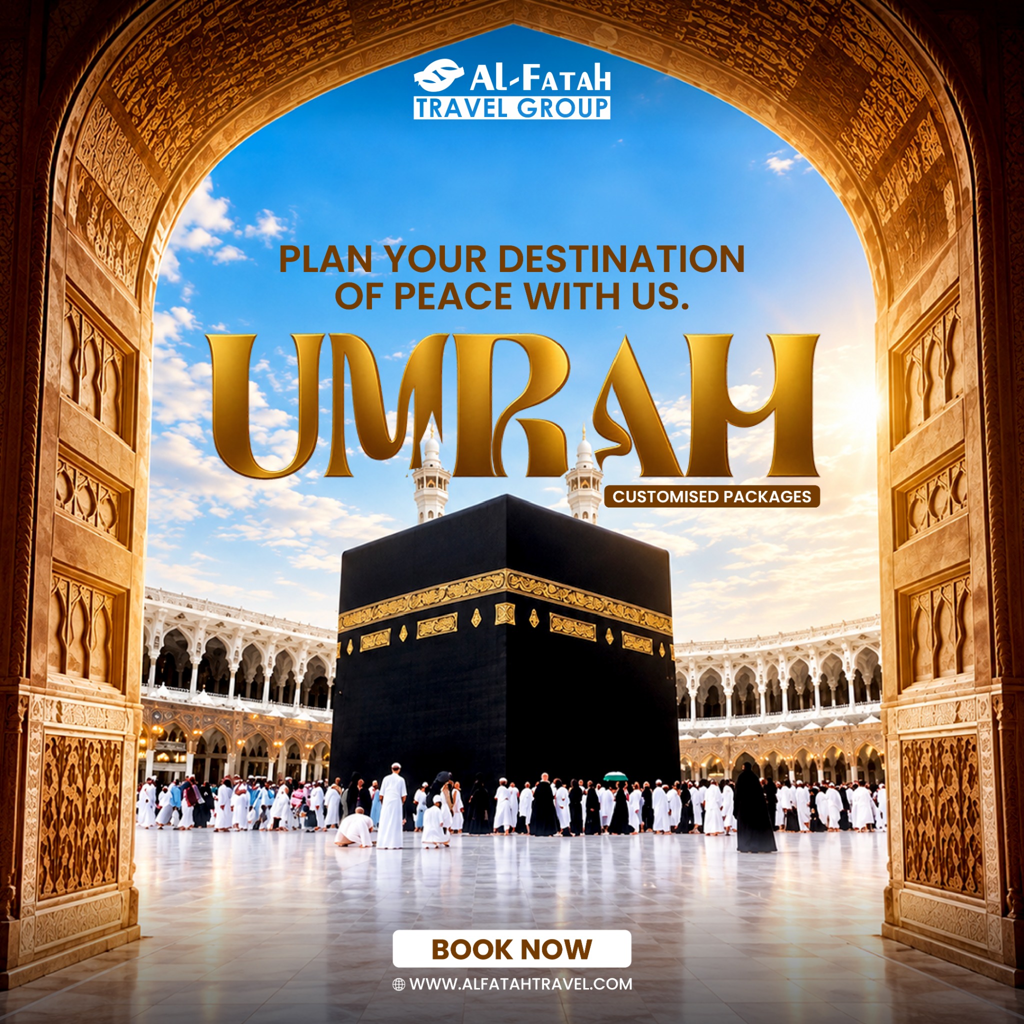 Alfatah Travels Facebook ad: Design your spiritual journey completely on your terms!