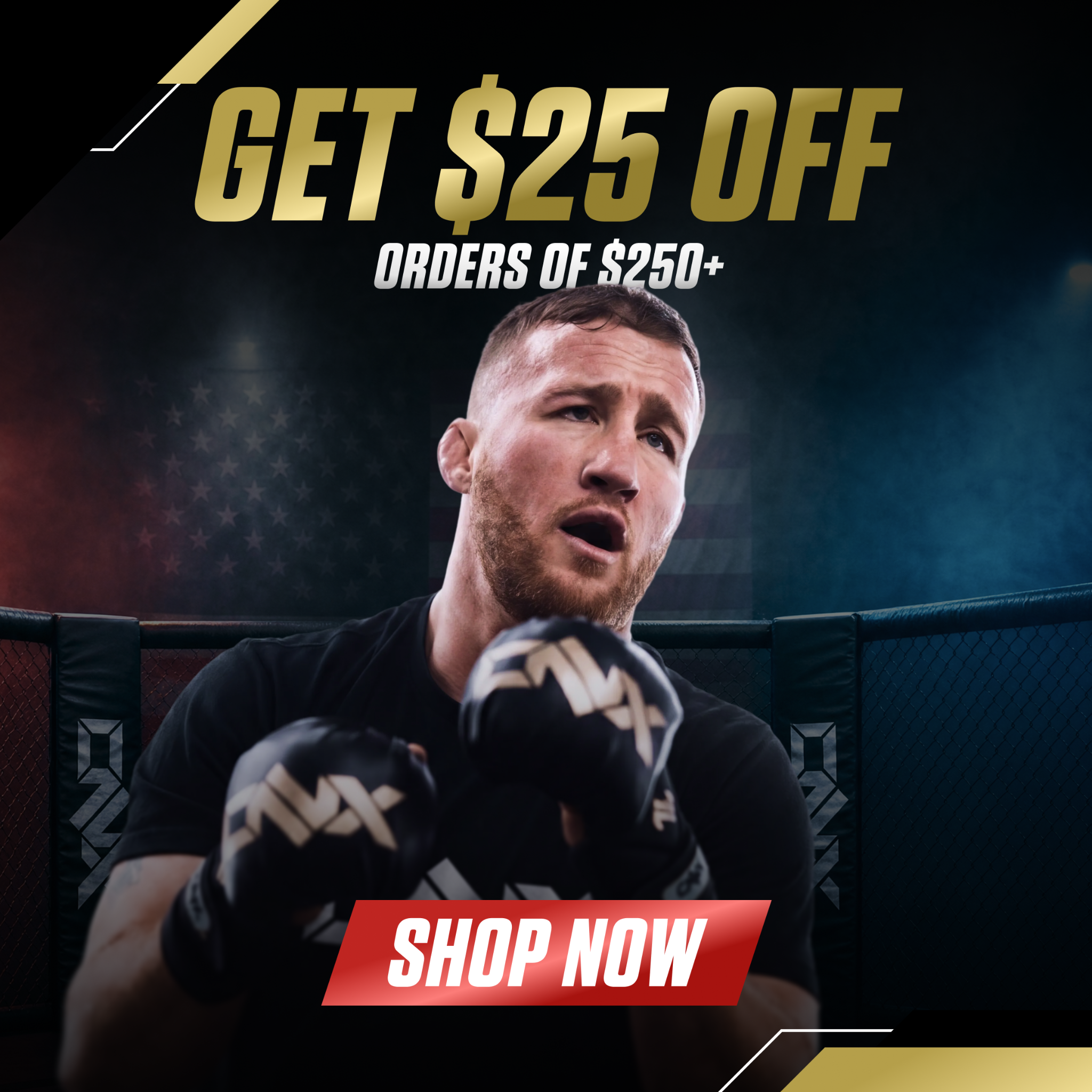 Justin the Highlight Gaethje Facebook ad: Premium MMA Gloves & Gear for Fighters | ONX Sports
