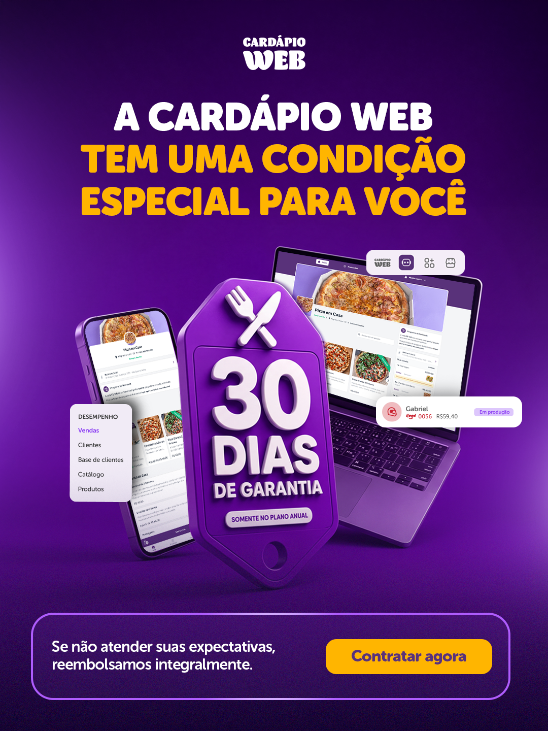 Cardápio Web Facebook ad