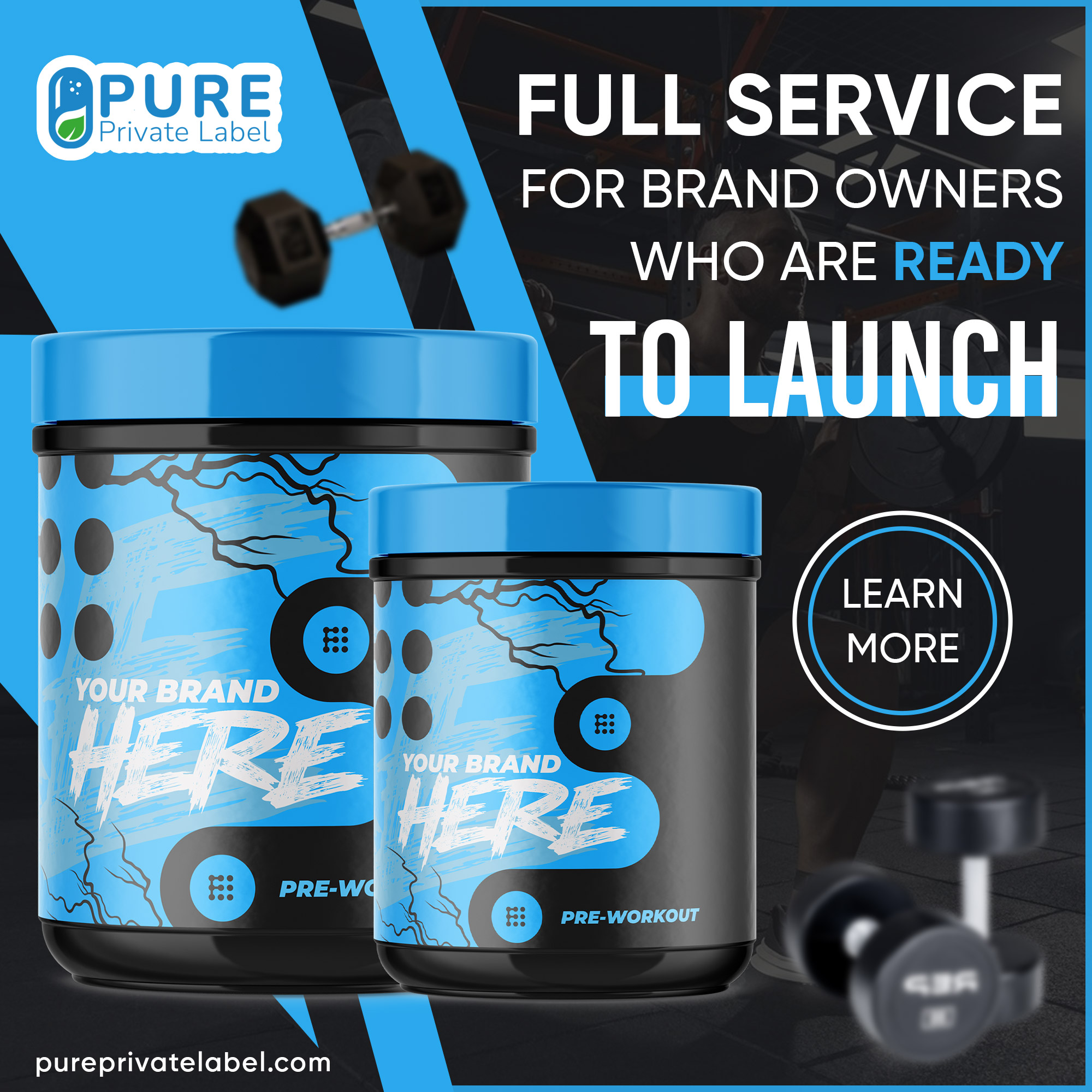 PURE Private Label Facebook ad