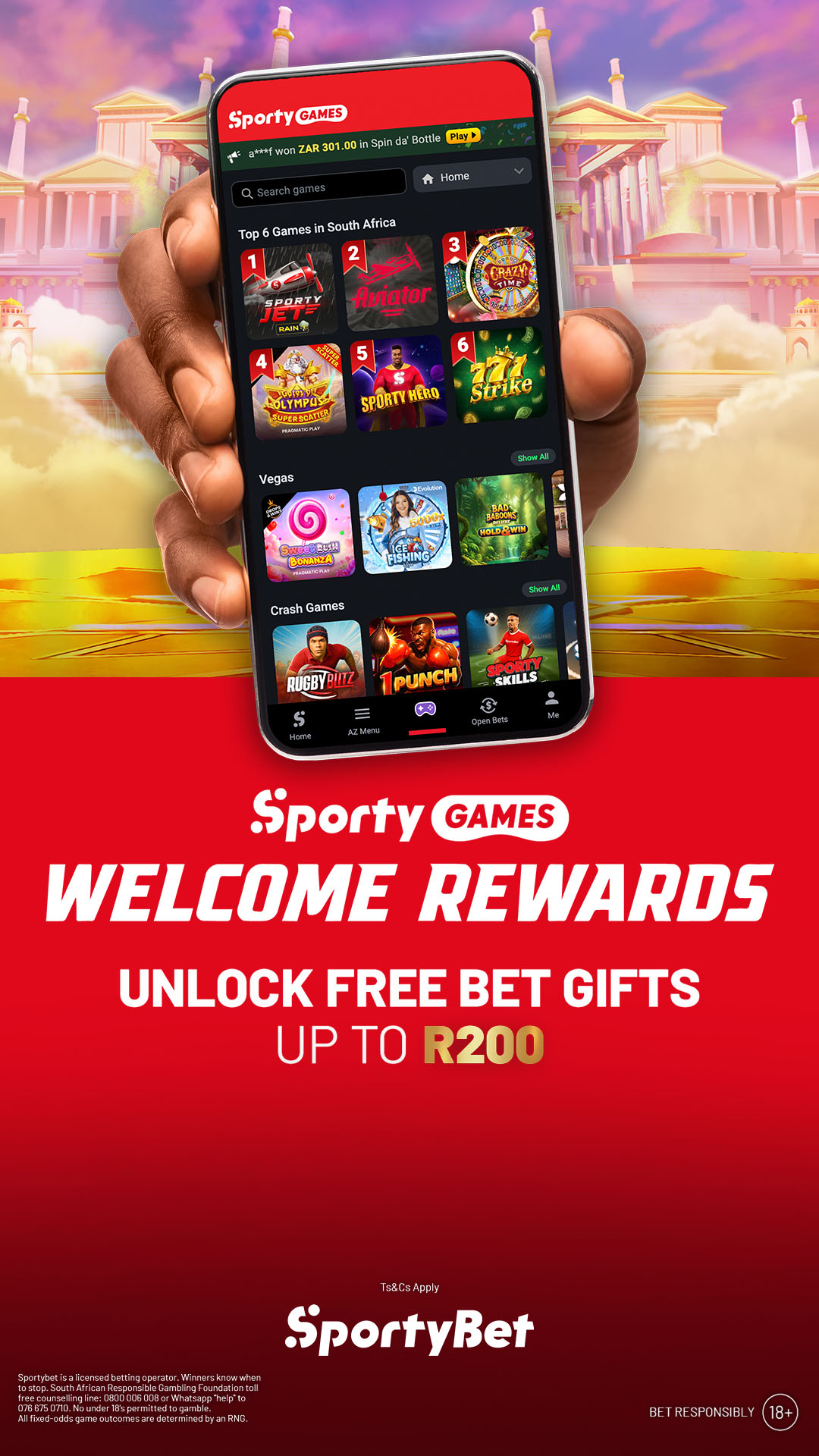 SportyBet South Africa Facebook ad