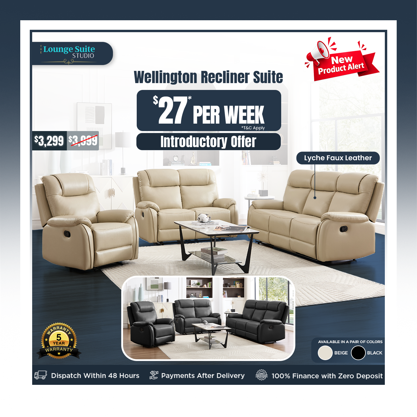The Lounge Suite Studio Facebook ad: Super Saver Sale | Upto 60% Off | Buy Now
