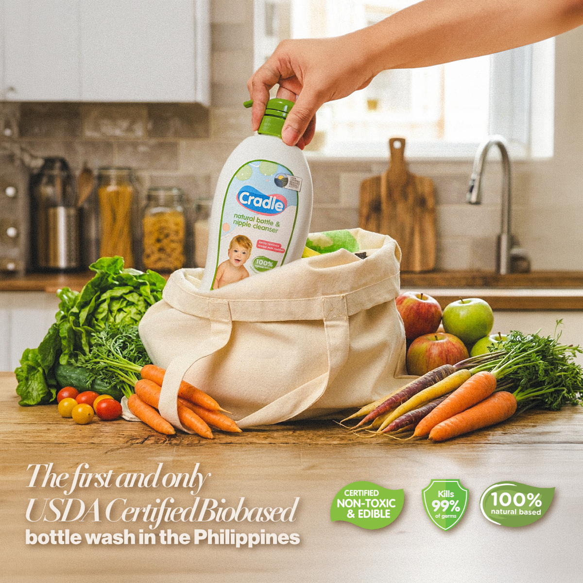 Cradle Natural Cleanser Facebook ad