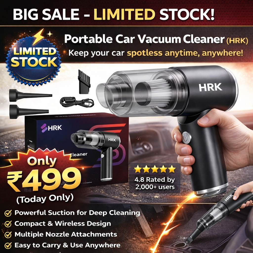 Cash on delivery Facebook ad: 3-in-1 Car Vacuum, ₹499