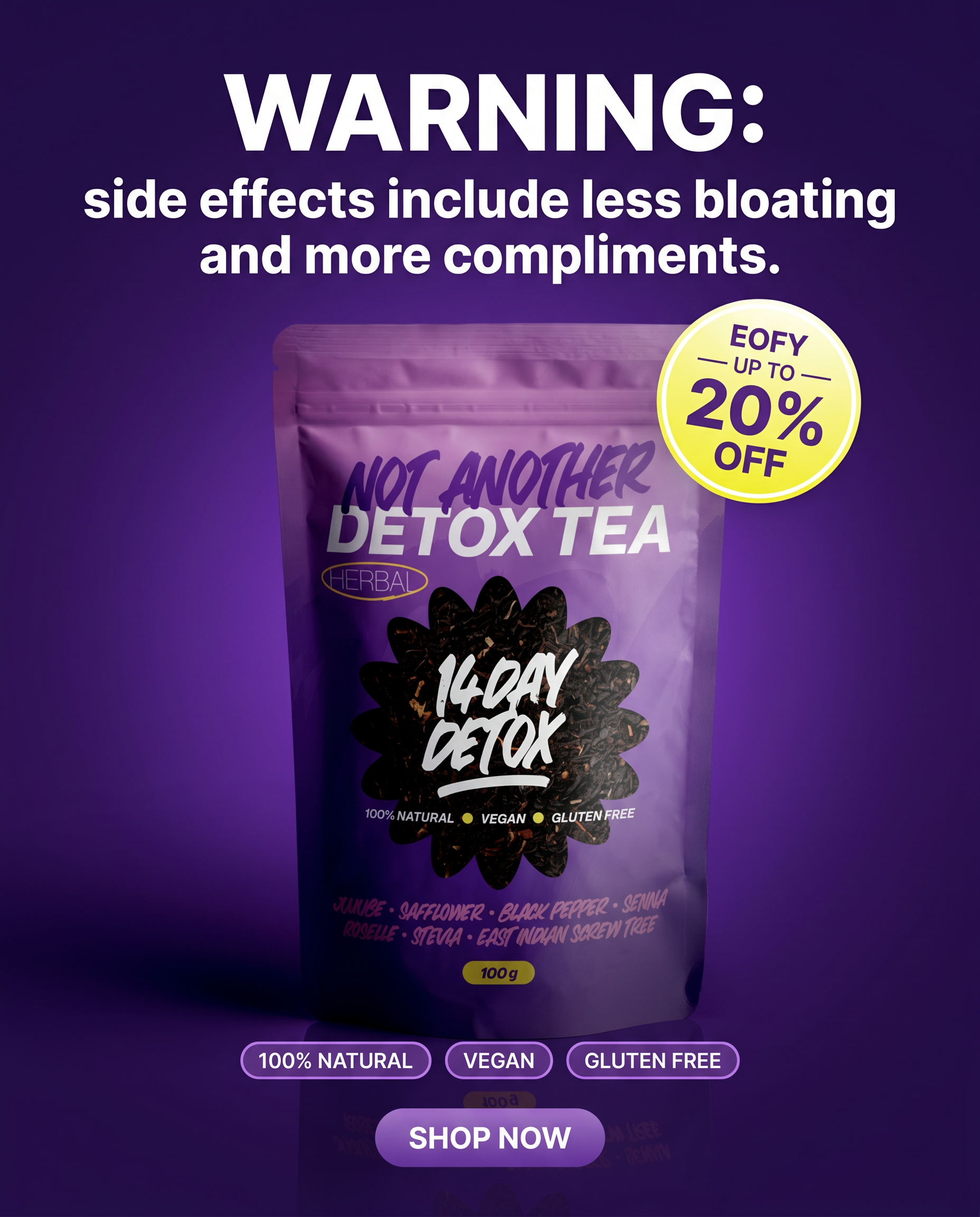 NA Detox Tea Facebook ad