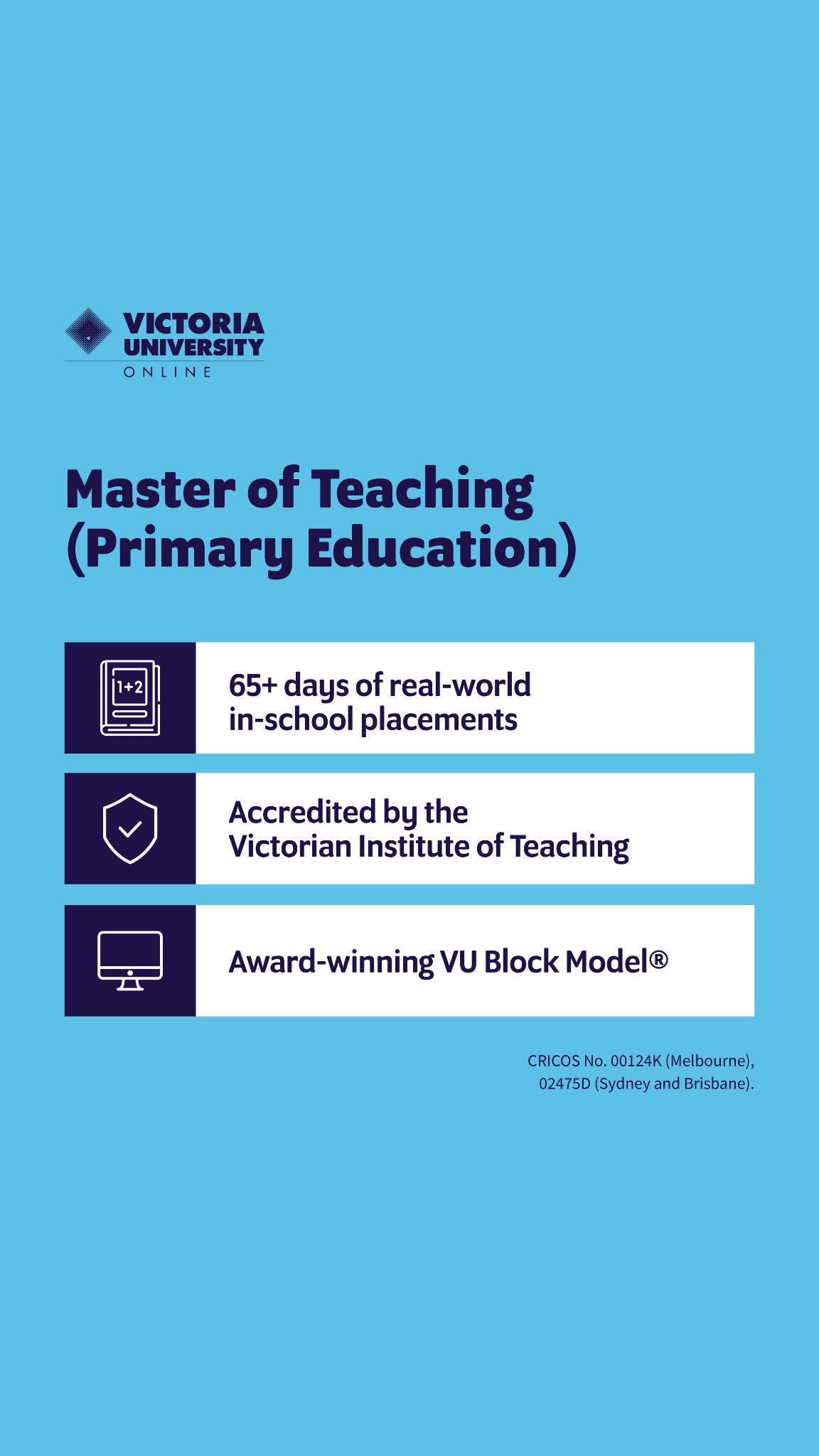 Victoria University Online Facebook ad