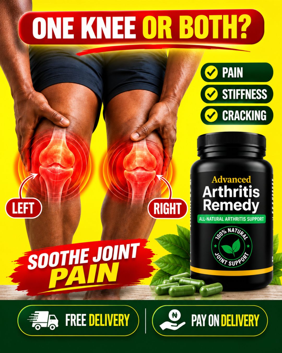 Advanced Natural Solution Facebook ad: Tired of Joint and Bone Pain?