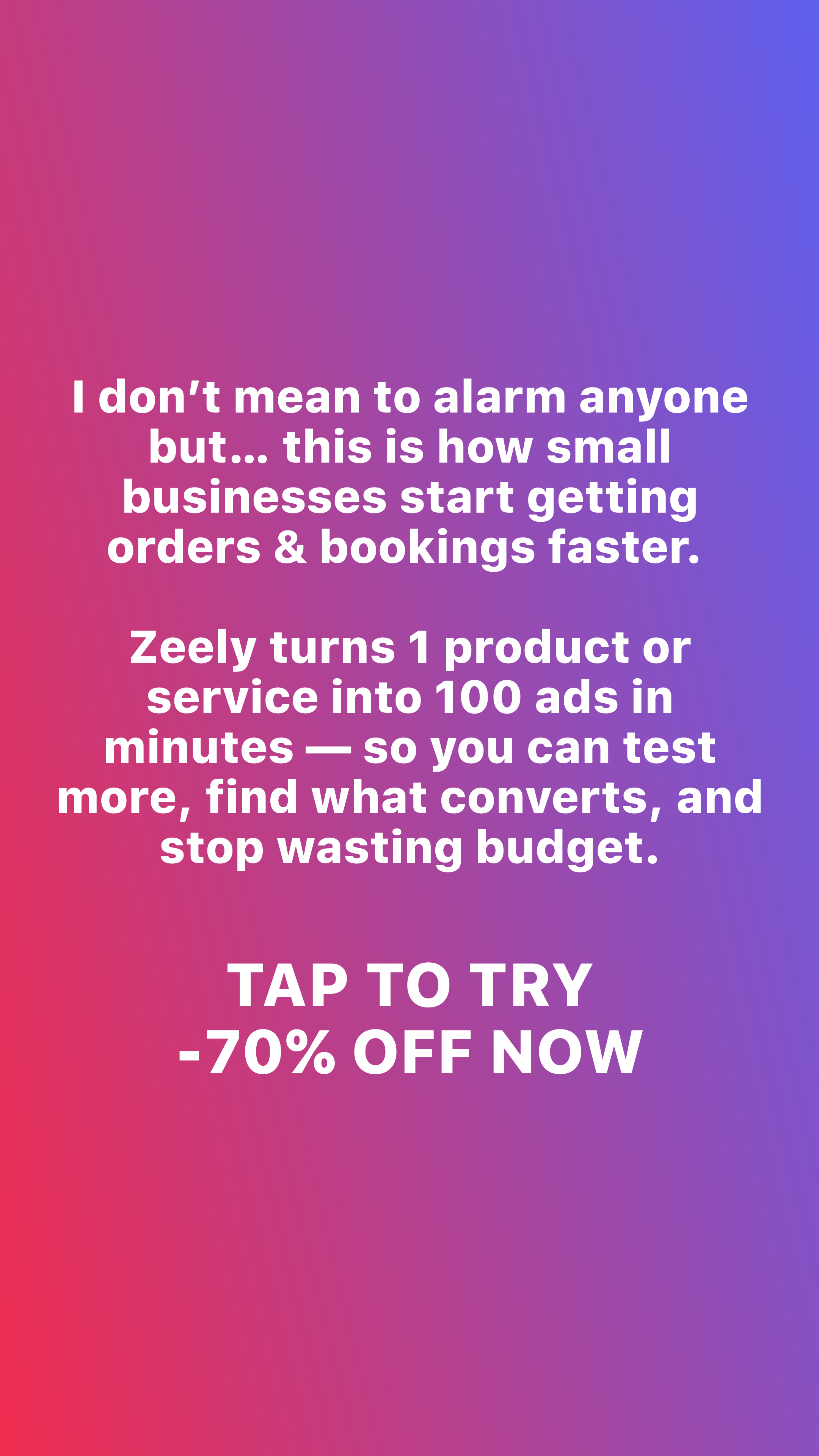Zeely Facebook ad