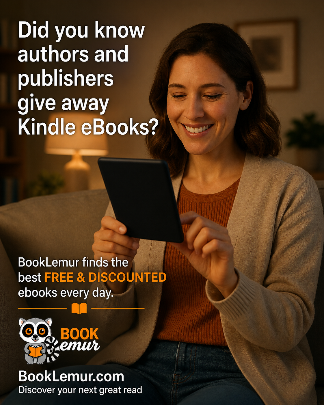 BookLemur Facebook ad: BookLemur.com | Daily email alerts for free and discounted…