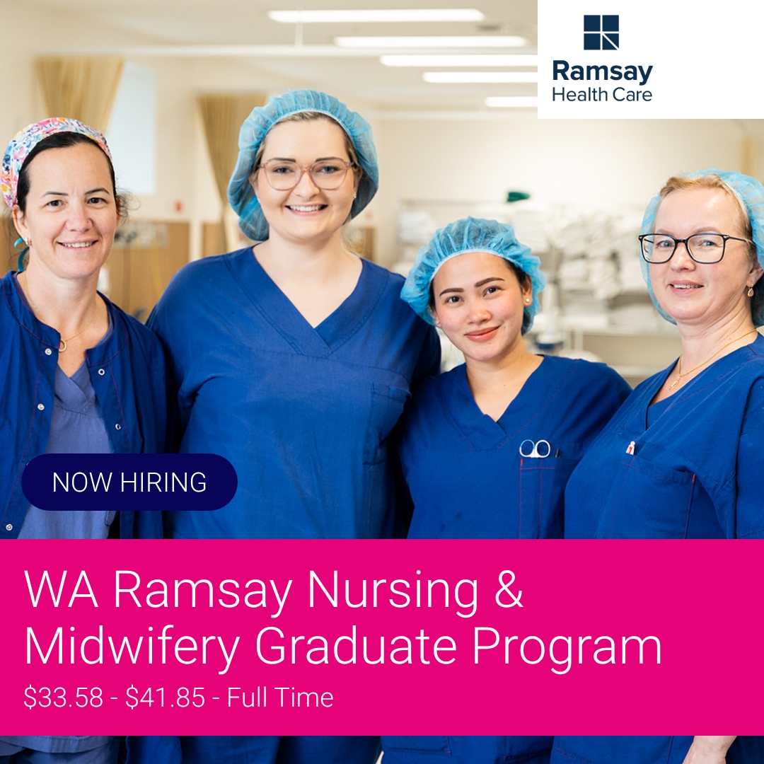 SEEK Facebook ad: WA Ramsay Nursing & Midwifery Graduate Program