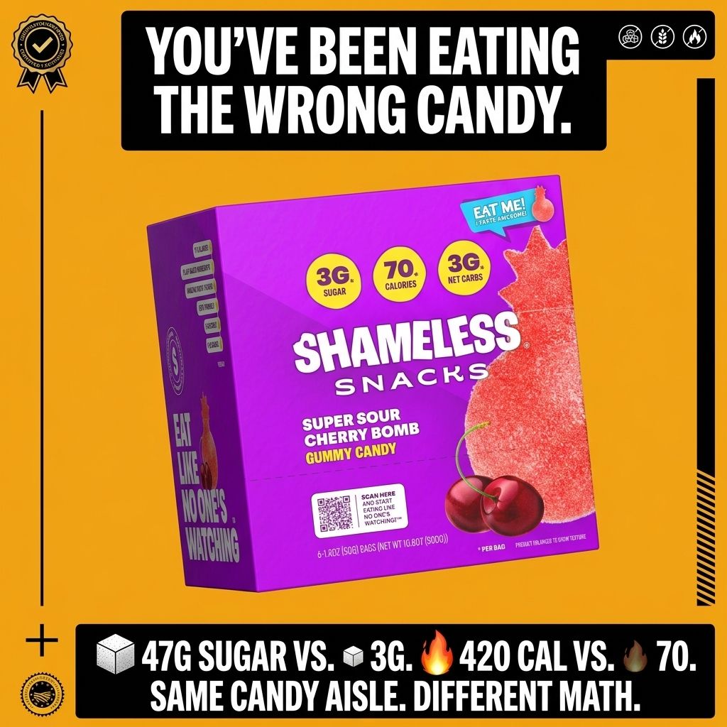 Shameless Snacks Facebook ad